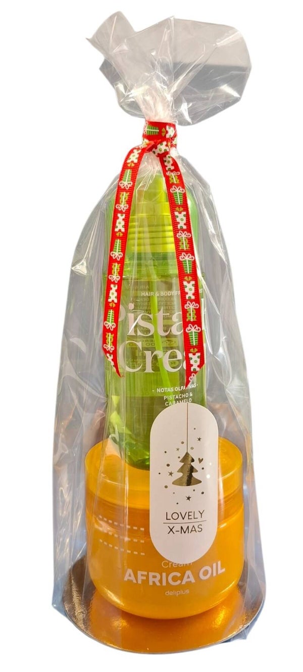 Deliplus Pistacho Cream Africa Oil Kerst Cadeauverpakking - 550ml