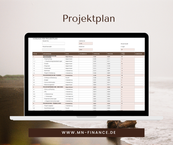 Projektplan Excel Vorlage