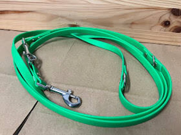 Biothane verstelbare riem 1-2 m Appelgroen 10mm