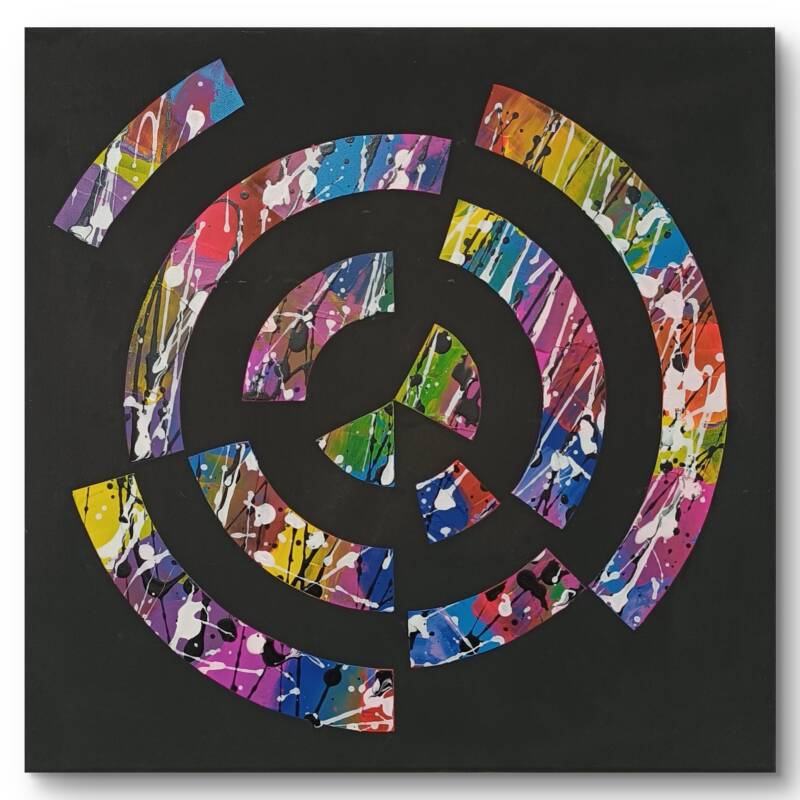 80's Circle - Acryl auf Leinwand