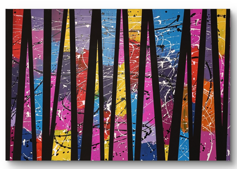 80's Triangle - Acryl auf Leinwand