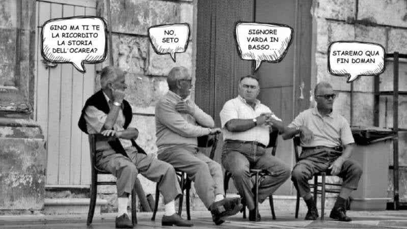 anziani in osteria che parlano veneto