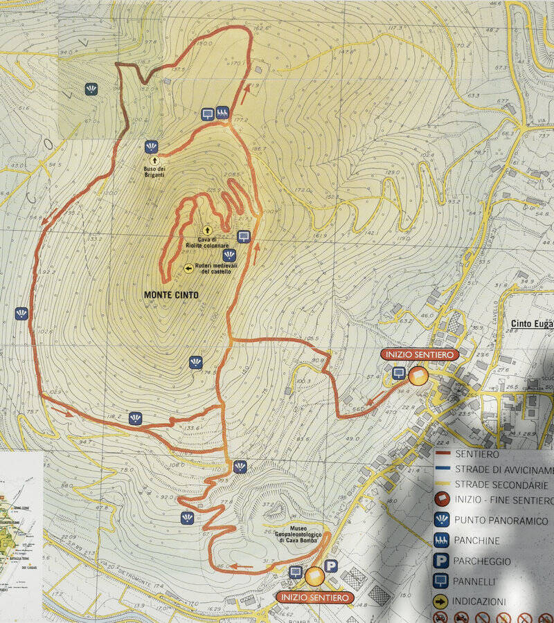 Piantina con dettagli del percorso.