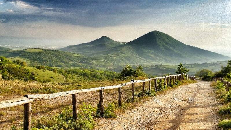 Immagine del sentieo - partenza da Arquà Petrarca.