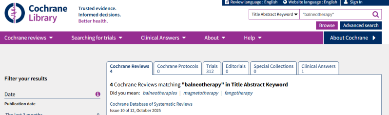 Ricerche su Cochrane Database