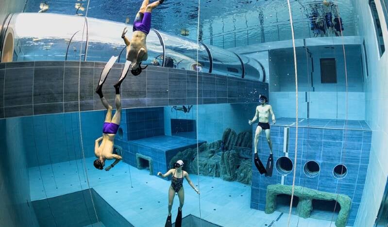 Foto dall'interno della vasca.