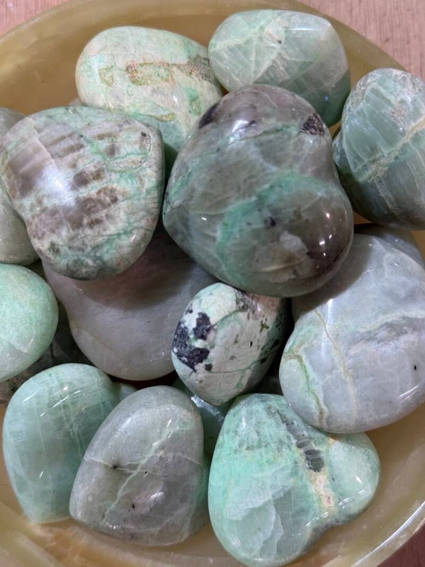 Green Moonstone Heart - Stressrelief