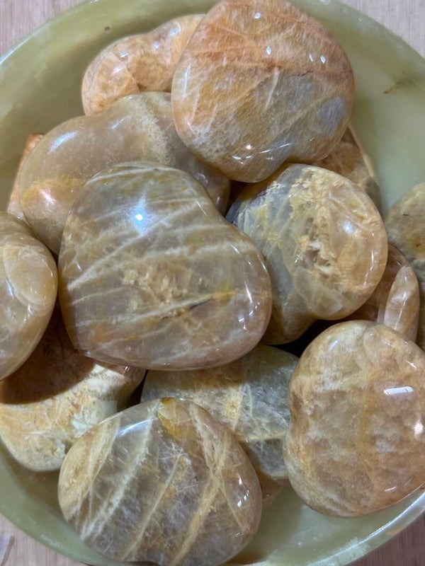 Peach Moonstone Heart - Passion & Positive Mindset