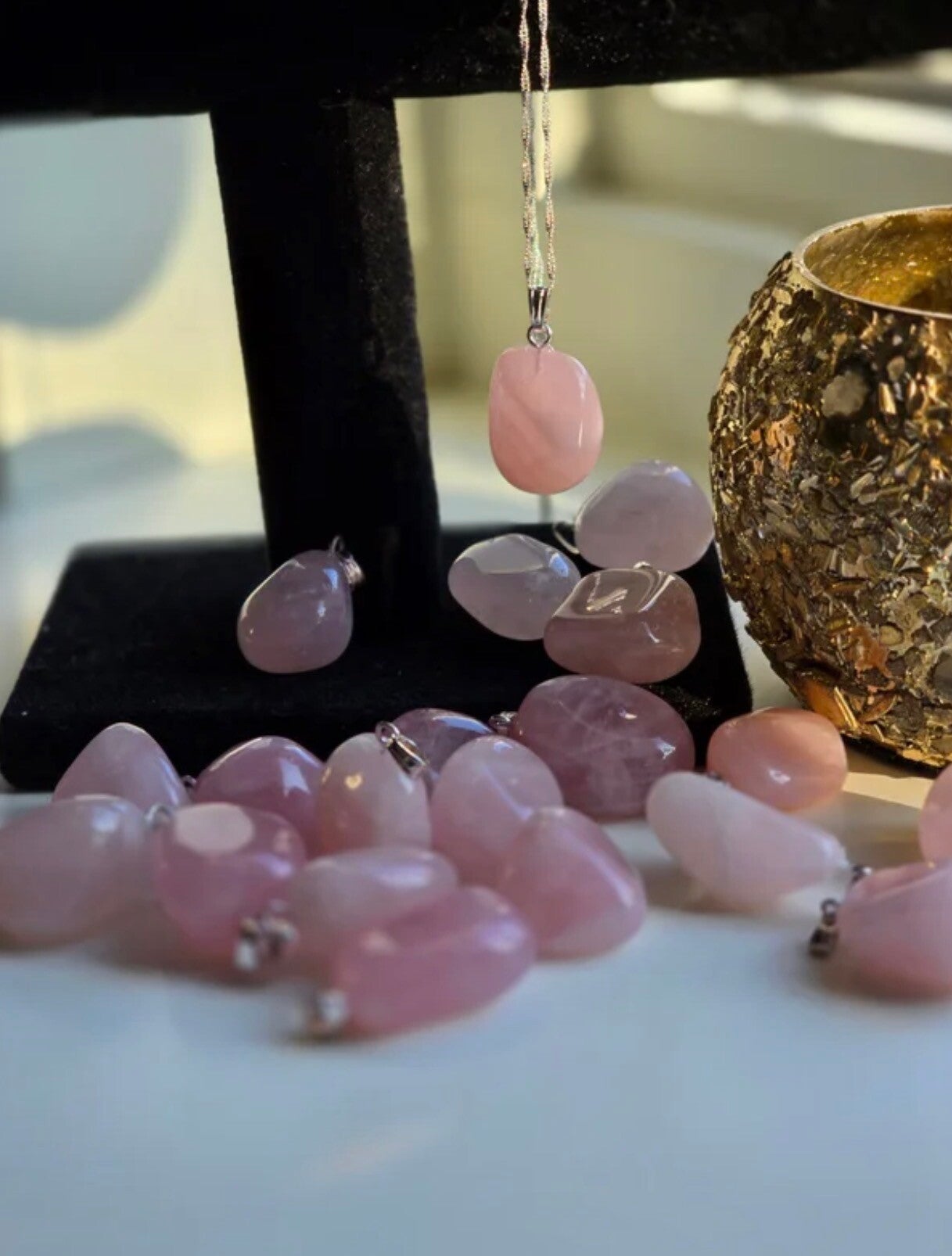 RoseQuartz Pendant (Self love, love to others & Respect)