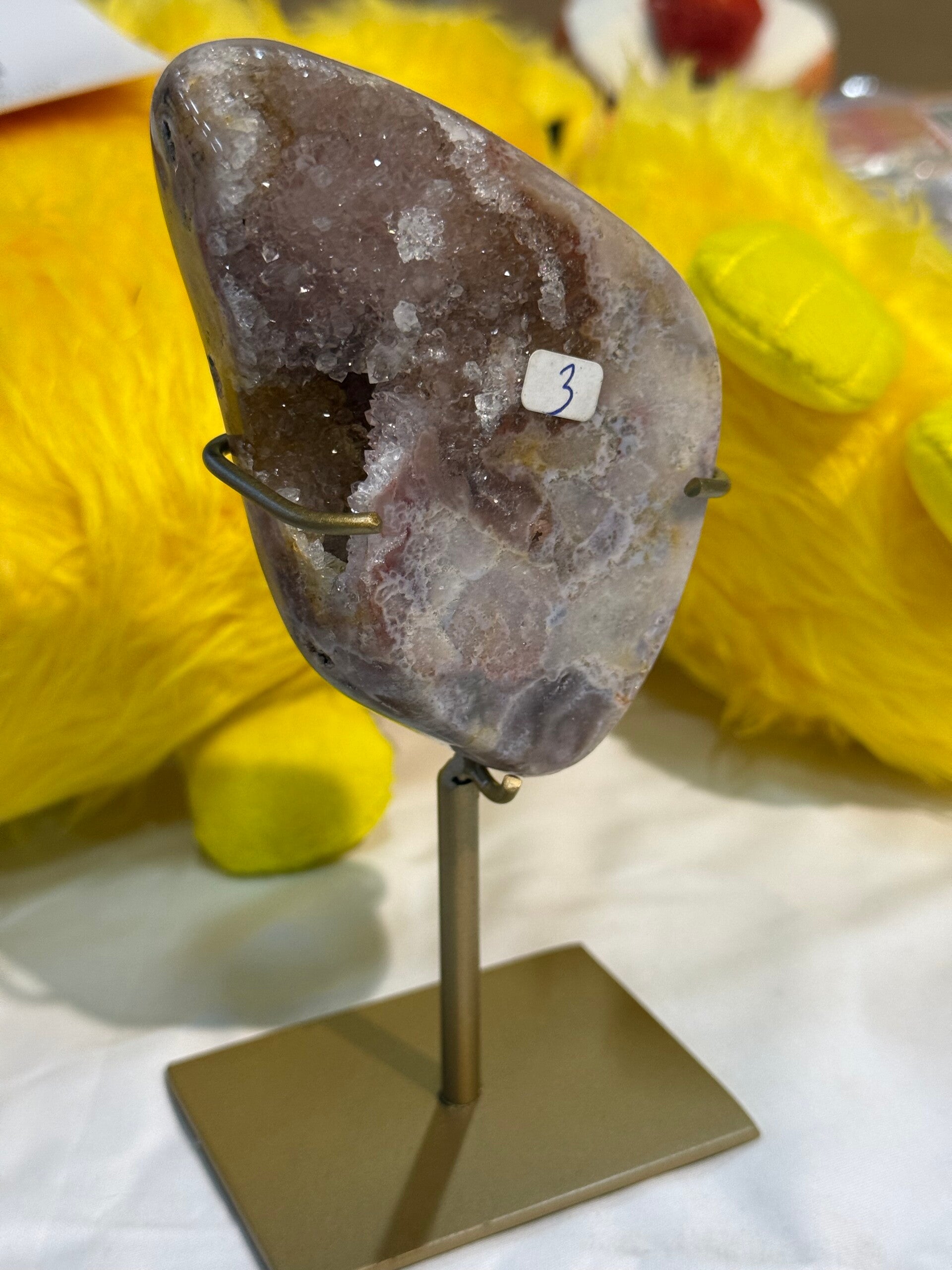 Pink Amethyst - Freeform on stand