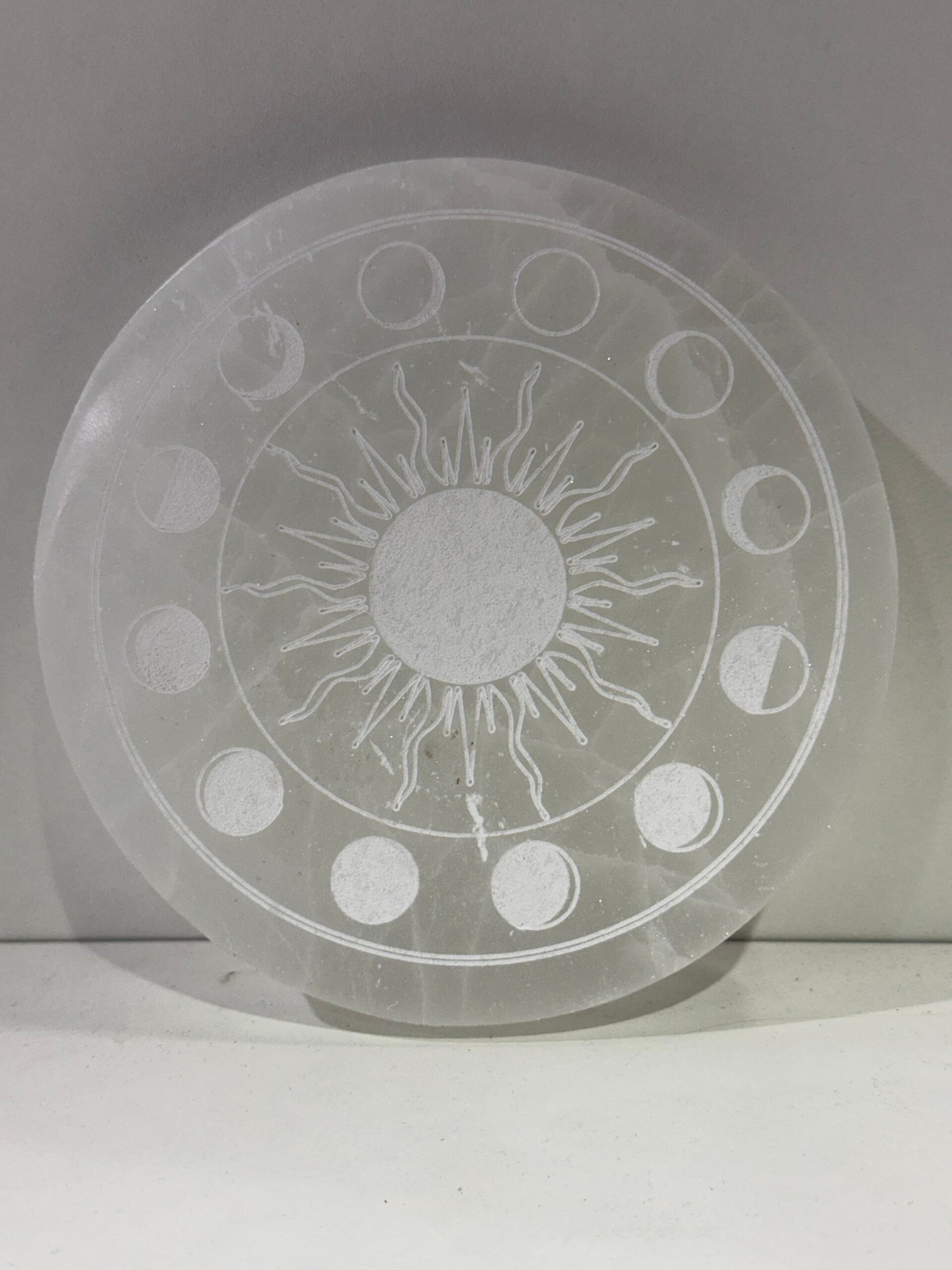 Selenite - Plate 15CM - Sun