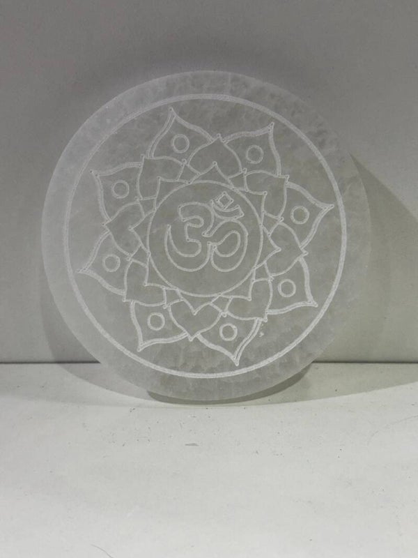 Selenite - Plate 10CM - Lotus
