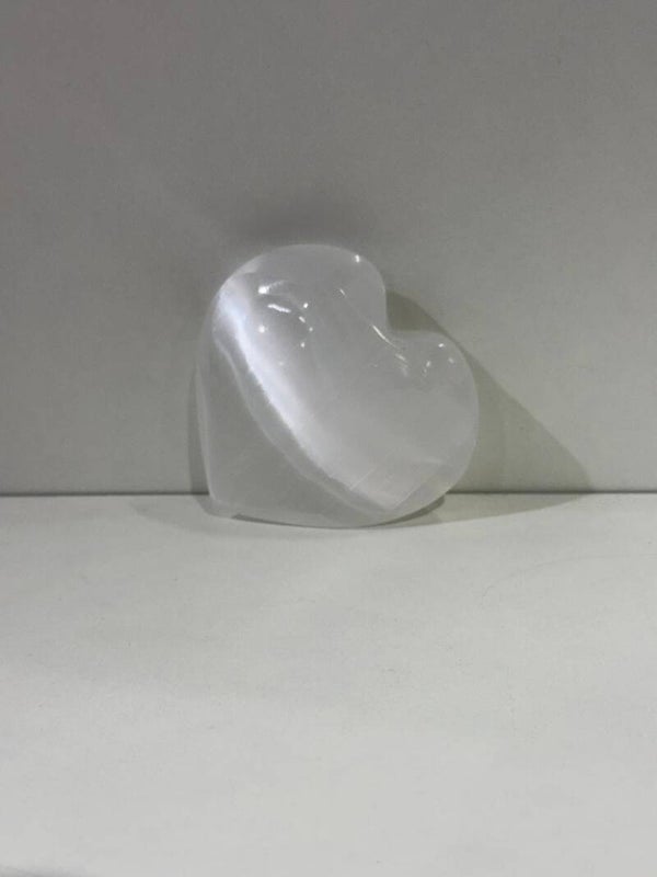 Selenite - Heart White - 7CM