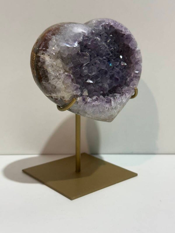 Heart - Agate with Amethyst - 0.668KG