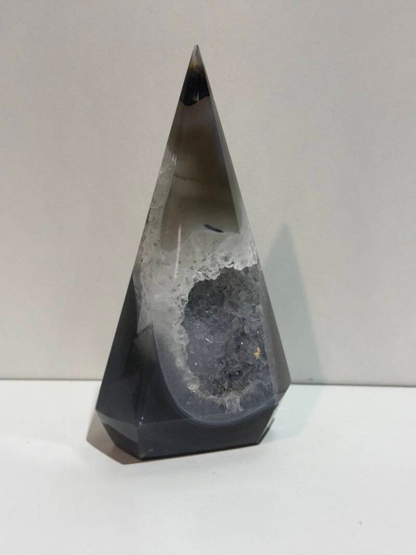 Diamond - Agate with Clear Quartz - 0.402KG