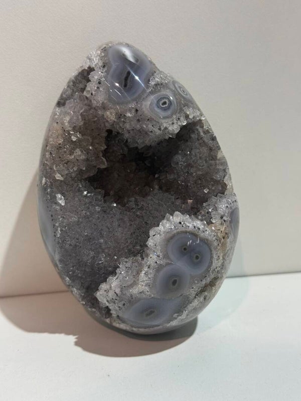 Egg - Agate with Quartz and Inclusions - 0.854KG