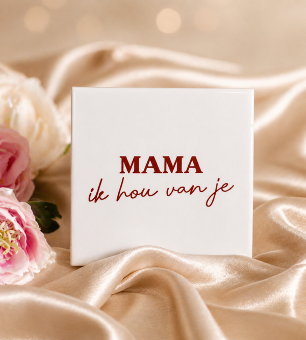 Decoratie tegeltje - Mama, Ik hou van jou