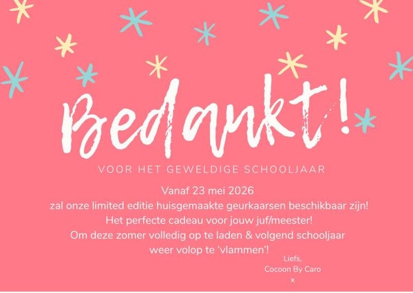 Geurkaarsen Bedankt om mij te helpen 'Vlammen'