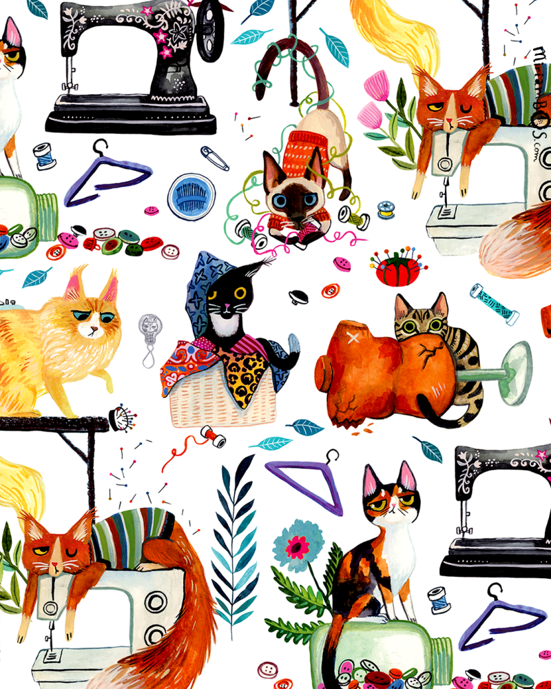 copyrighted-dear-stella-sewing-mischievous-illustration-by-miriam-bos-cats-nprot-standard-4cg65m.png