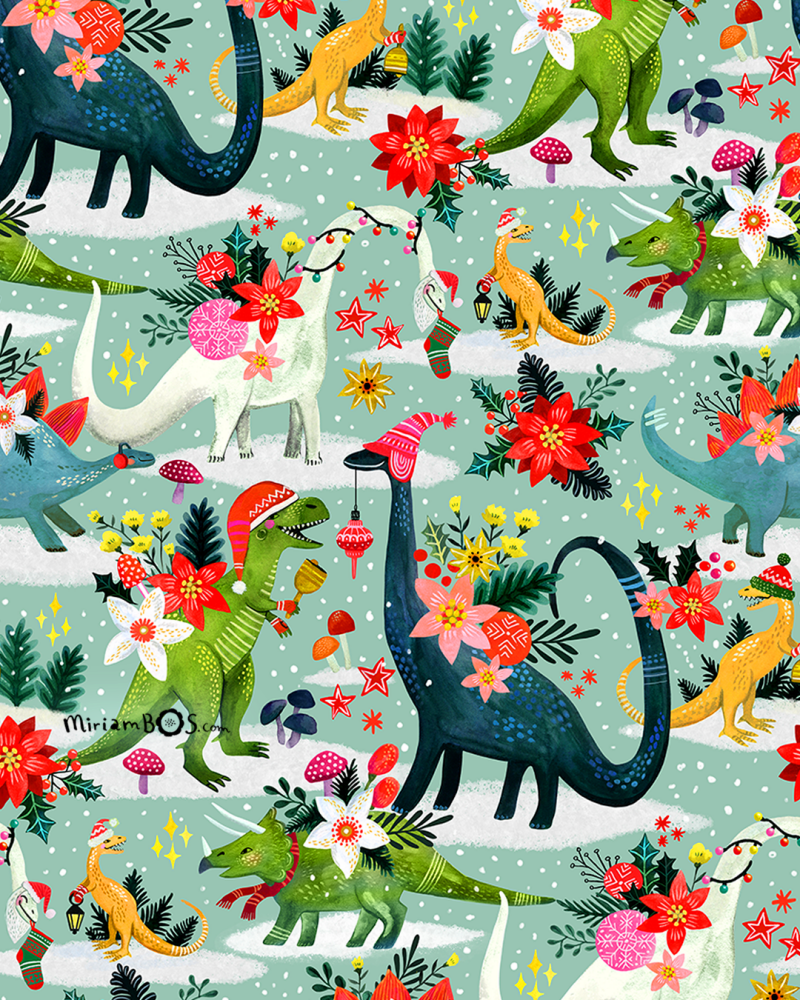 copyrighted-pattern-fabric-dear-stella-xmas-rebel-without-a-claus-dinosaurs-illustration-by-miriam-bos-nprot-standard-5905hp.png