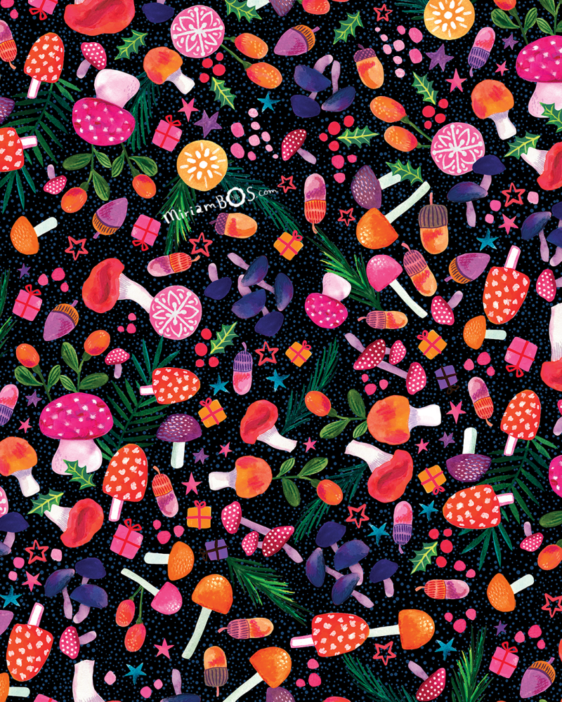 copyrighted-pattern-fabric-dear-stella-xmas-rebel-without-a-claus-mushrooms-illustration-by-miriam-bos-standard.png