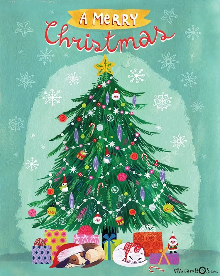 copyrighted-print-holidays-christmas-tree-cat-dog-sleeping-illustration-by-miriam-bos-prot-standard.webp