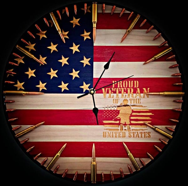PROUD VETERAN COMBAT CLOCK