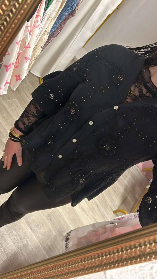Blouse strass