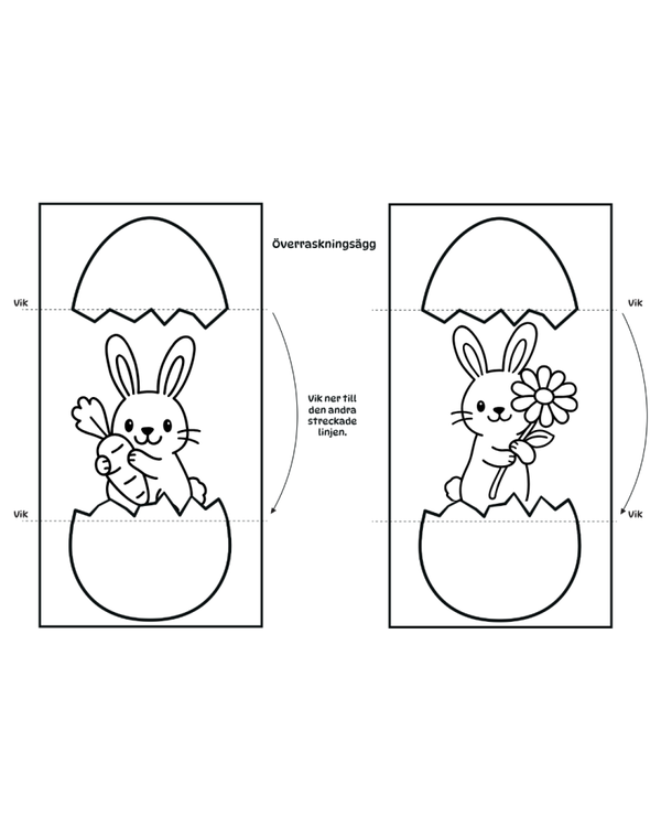 Vik-ut-ägg - påskpyssel att skriva ut