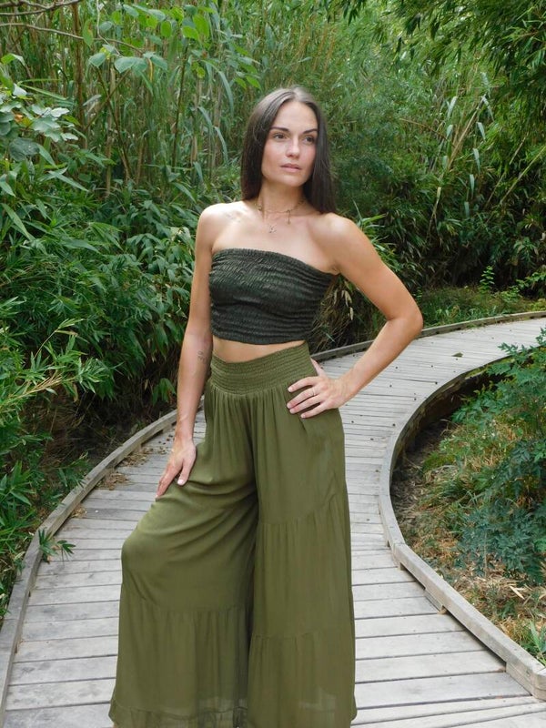 Pantalon-jupe Nomade Kaki