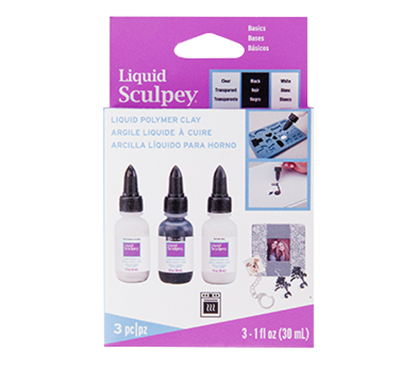 Liquid Sculpey Multipack, Basics. 3x 30 ml