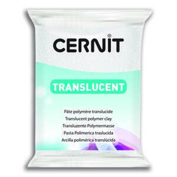 Cernit translucent Glitter Blanc - 010