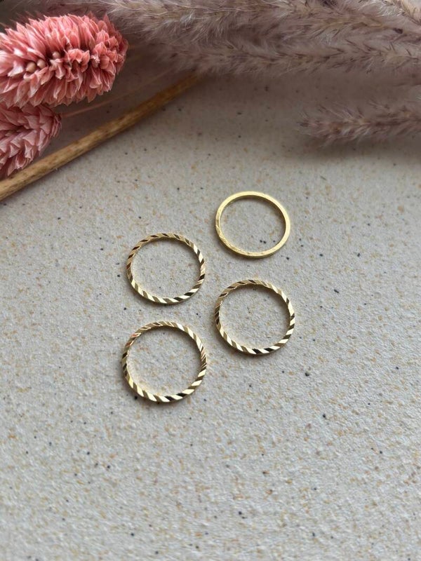 10 gesloten ringen van Brass 14x1 mm