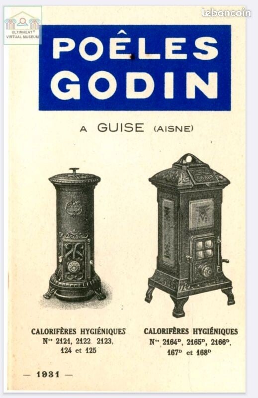 Grille de devant (Foyer) pour Poêle Godin modèle 2164