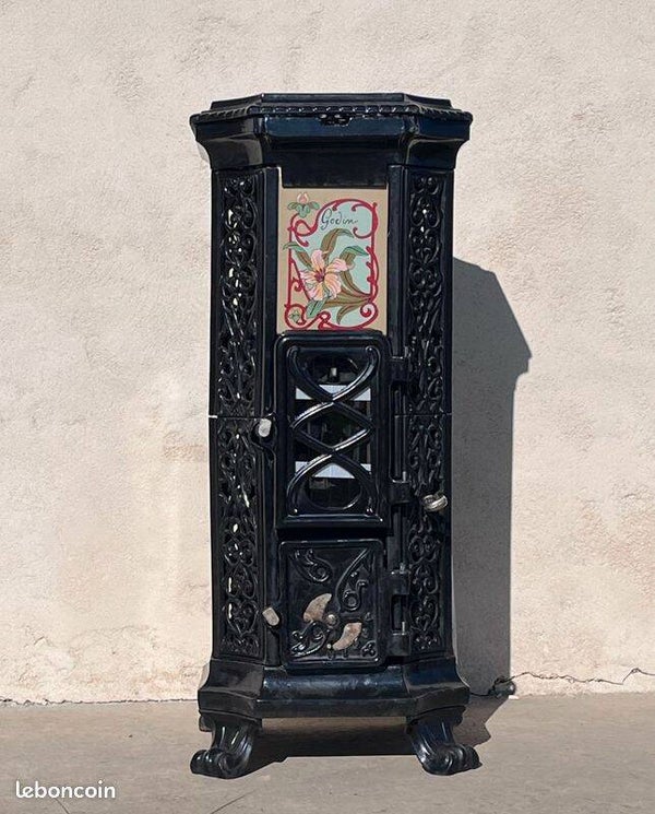 Godin Belle Epoque Réf: 3736 Poêle restauré – Bois & charbon