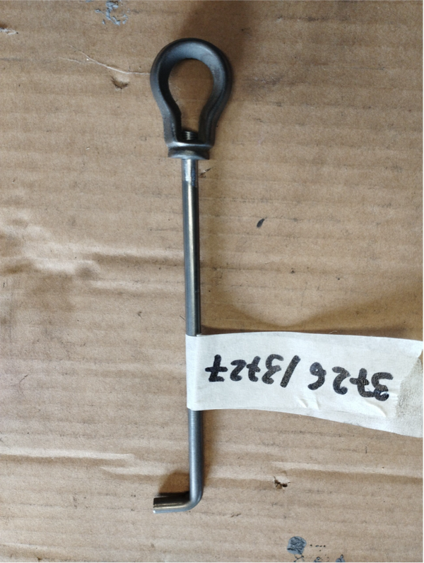 Tige ou tirette de décendrage de grille de fond Godin modèle 3726 /3727 ovale