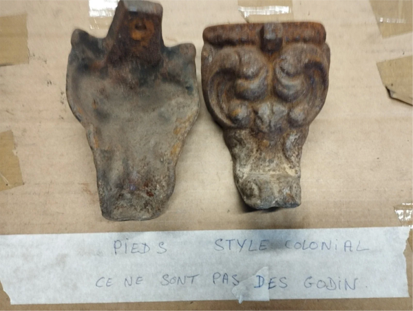 Pieds pour un poêle colonial non godin convient pour "La Faune"