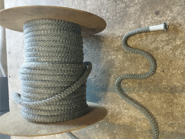 Tresse réfractaire ronde ø 12mm souple vendue au mètre pour poêle à bois