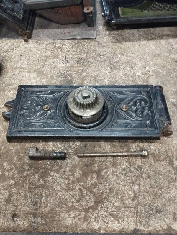 Porte cendrier + vis + tige + valve d'air Poêle Godin N°39 ou 2040 calorifère