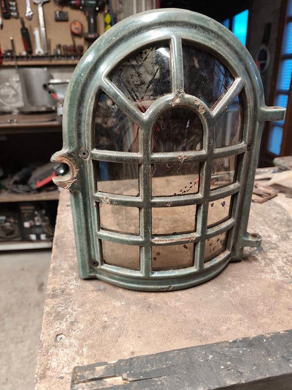 Porte restaurée Mica et joint neuf modèle Godin 2188/2130 Bleu/vert
