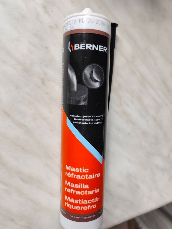 Mastic réfractaire haute température 310 ml, anthracite / noir, Cartouche