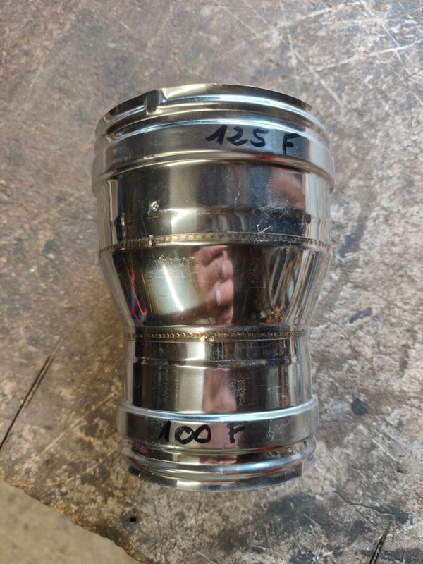 Raccord Femelle 100mm vers Femelle 125mm inox-304