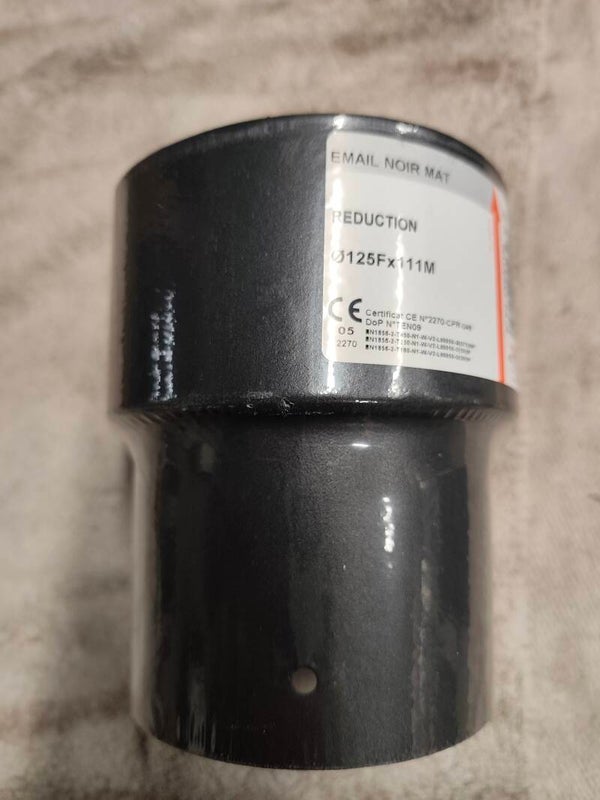 Raccord  Femelle 125mm vers 111mm Mâle poêle 3721 et "Brûle Tout"