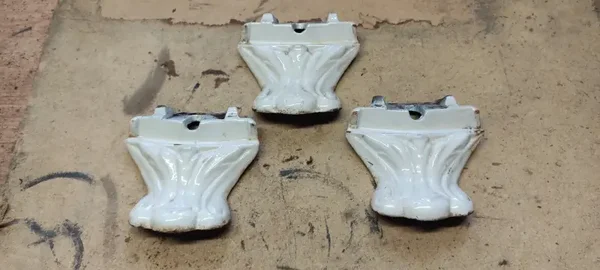 Pied Poêle Godin 3721 Emaillé BLANC Bon état