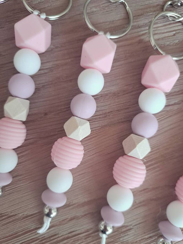 Sleutelhenger - HEXAGON - roze