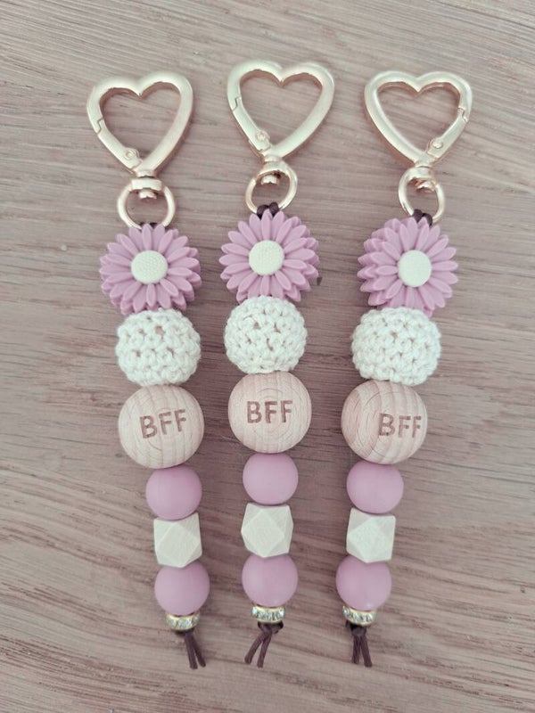 Sleutelhenger - BFF - lila (goudkleurig)