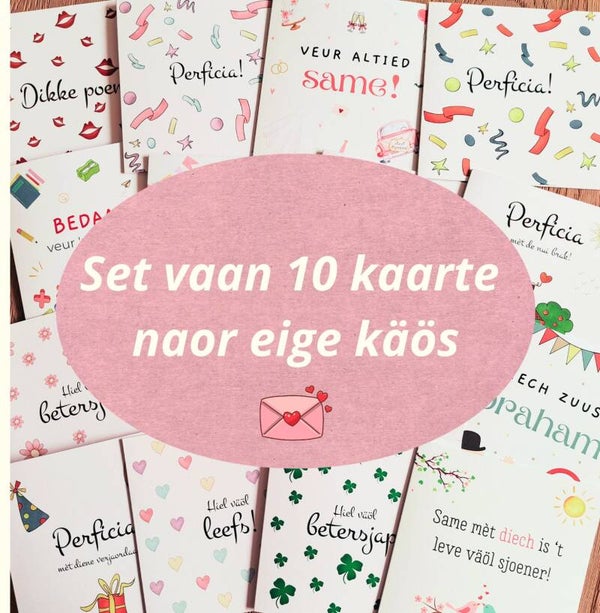 SET B: 10 winskaarte naor käös (incl. btw)