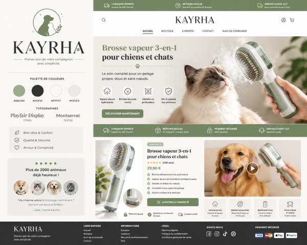 Brosse à vapeur pour animaux