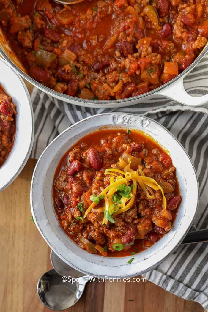 Scrumptious Style Chili with Ground Turkey