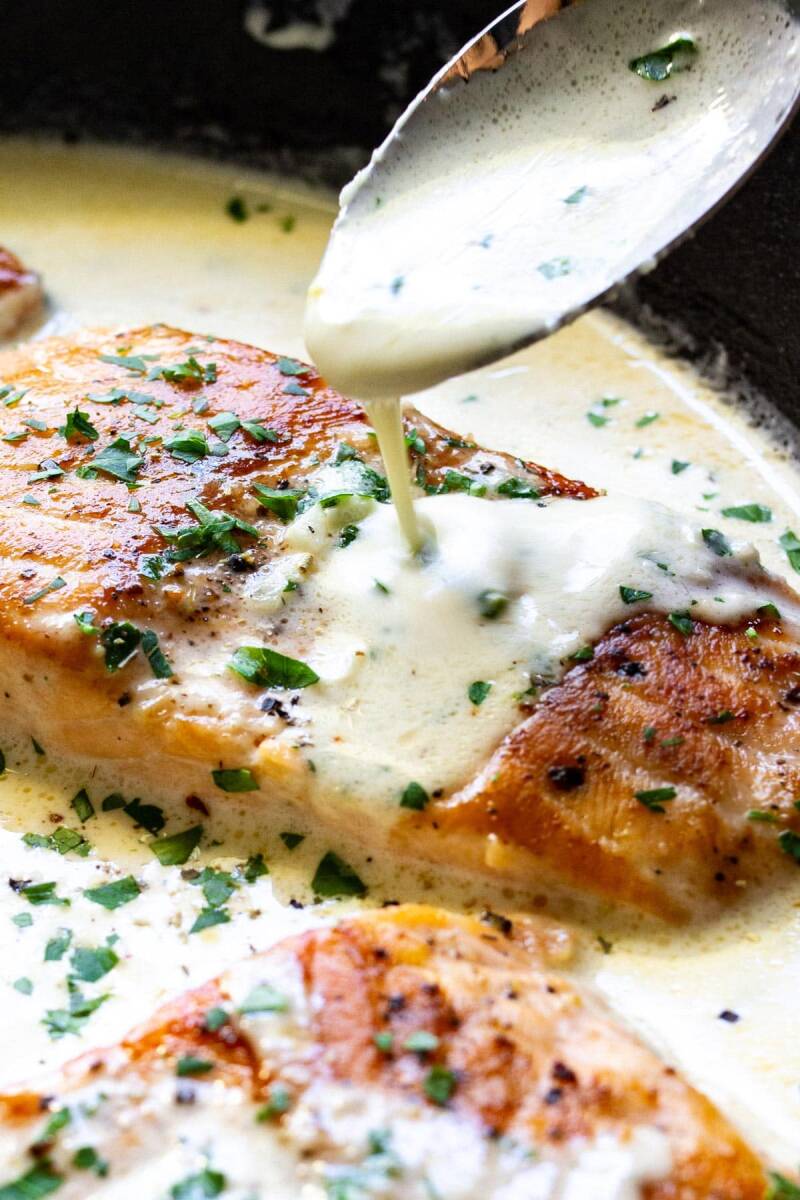 Scrumptious Creamy Garlic-Butter Salmon